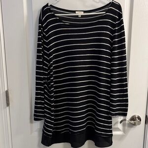 Talbots Monochrome Striped Knit